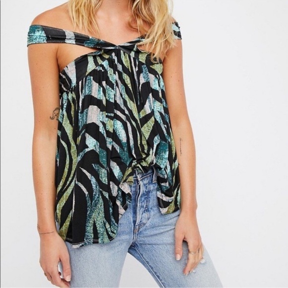 We the Free Milly Multicolored Babydoll Tank XS - Picture 1 of 8